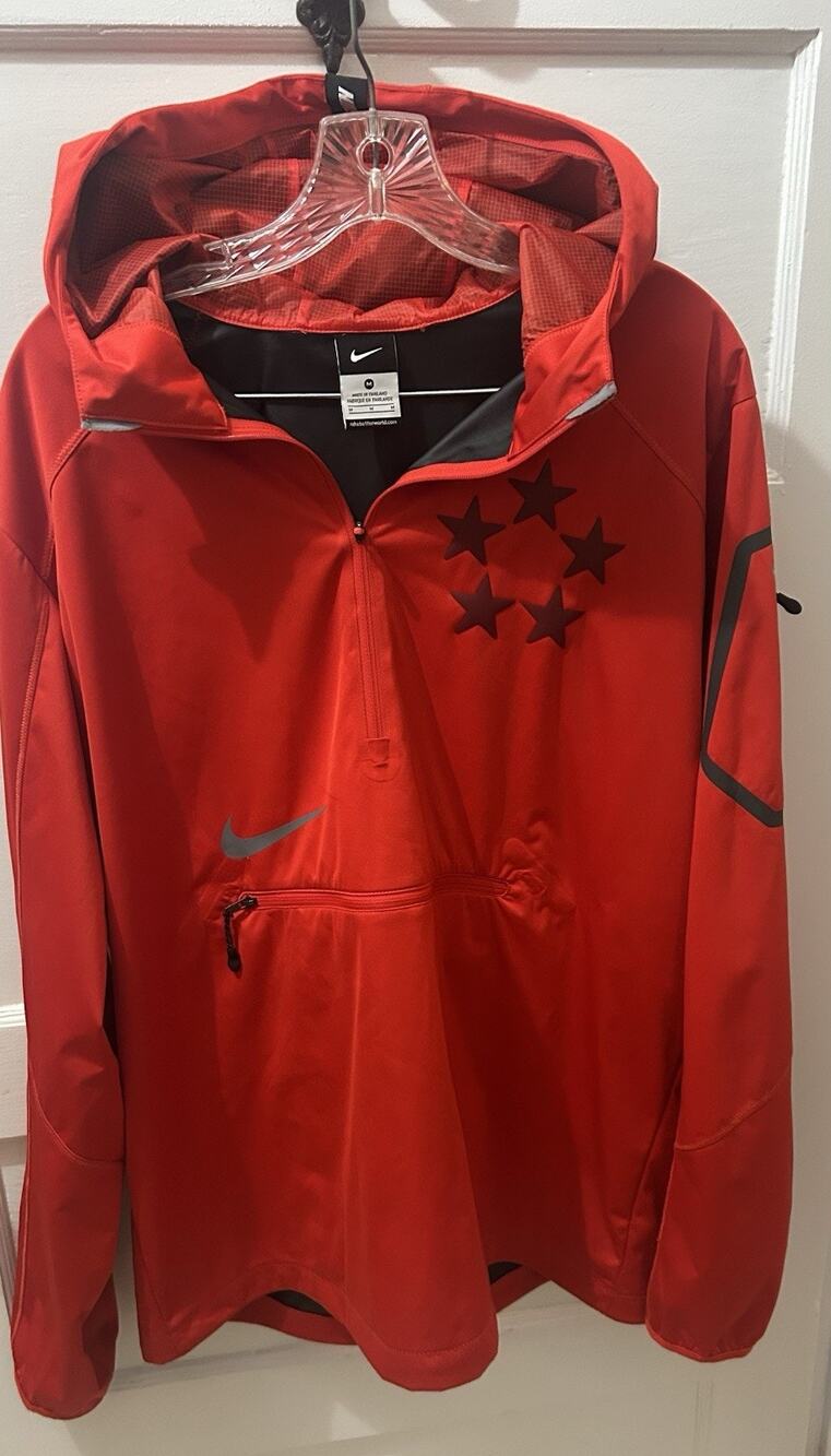 Nike Field General Fly Rush 1/2 Zip Jacket Zip Pockets Size Medium Stars